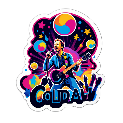 Anregendes Konzertmotiv mit Coldplay-Elementen