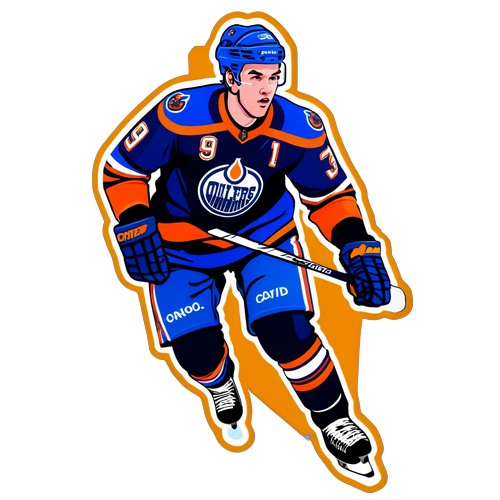 Unleash the Speed: Connor McDavid's Skating Magic Captured in Bold Edmonton Oilers Colors!