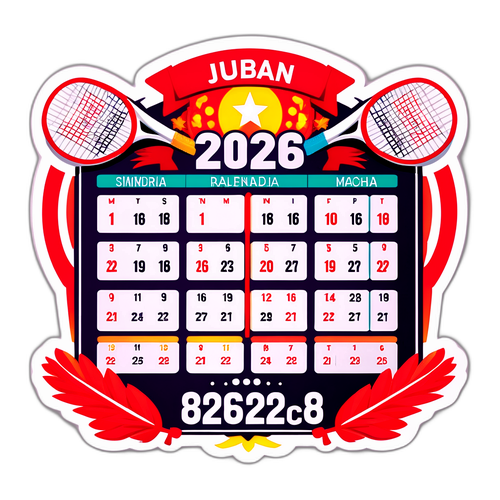 Stiker Kalender Badminton 2026