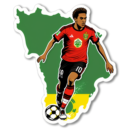 A Rivalidade Explosiva: O Jogador do Sport Recife em Ação Sob a Bandeira do Brasil!