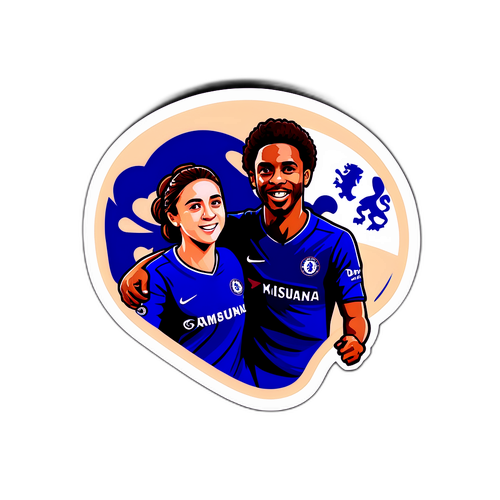 첼시 사랑과 열정을 담은 팬 스티커 디자인