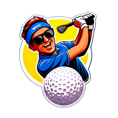 Humorous Golf Ball Sticker