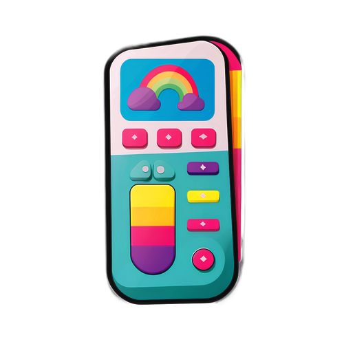 Colorful Spectrum TV Remote Sticker
