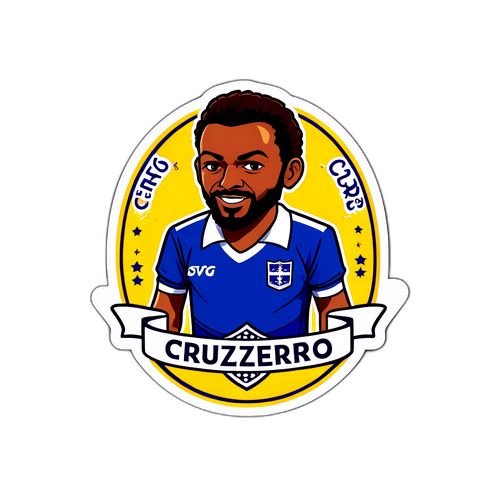 Sticker que ilustra los colores y la historia del Cruzeiro