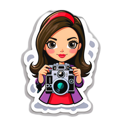 Playful Cartoon Representation of a Photographer