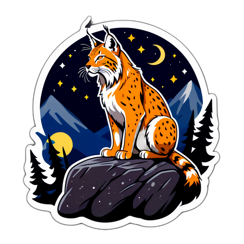 Isang Maharlikang Lynx sa Bato