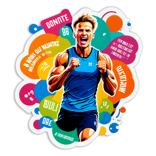 Andi Wojta in athletischen Szenerien mit motivierenden Zitaten