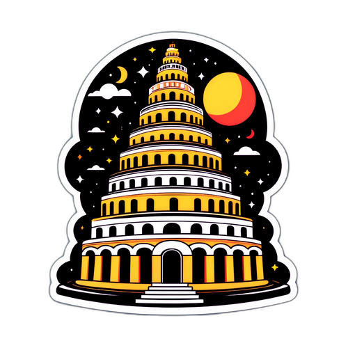 Une conception de sticker chic de la Tour de Babel