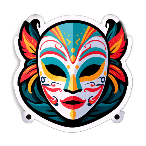 团结与保护的面具贴纸