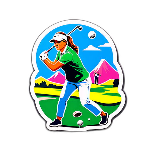 LPGA의 아이코닉 골프 장면 아트워크