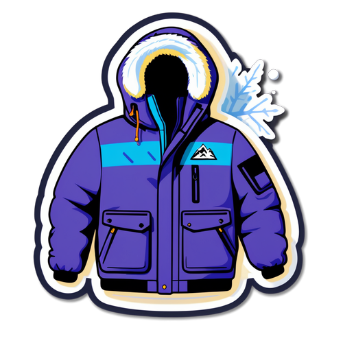 Playful Columbia Jacket Sticker