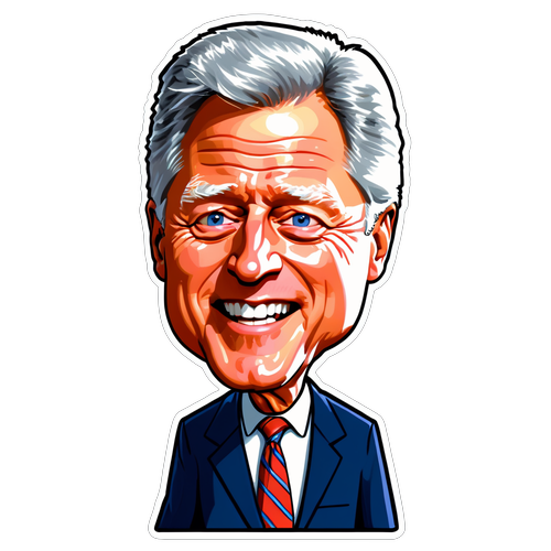 Bill Clinton karikatúra