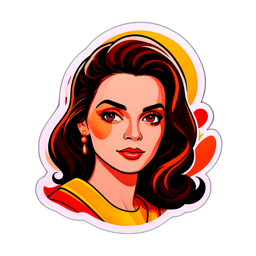 Ilustração estilizada da atriz Maria Fernanda Cândido