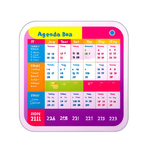 Färgglad Agenda Klistermärke med Motivationscitat