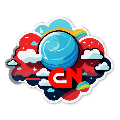 Skyhøye Nyheter: CNN Logoet som Svinger Seg Gjenom Skyene!