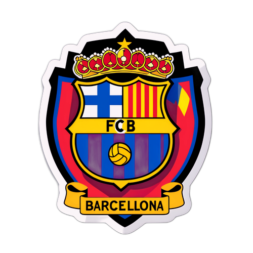 Sticker ya FC Barcelona na Alama ya Camp Nou