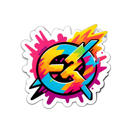 Graffiti Slash Symbol Sticker