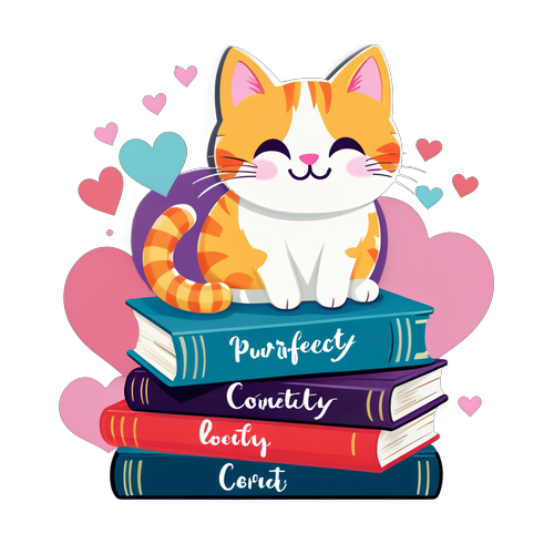 Seekor Kucing Comel Cinta Buku: Kenapa "Purrfectly Content" Akan Memikat Hati Anda!