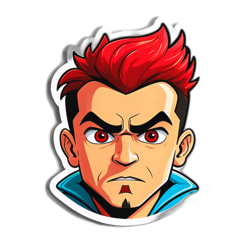 Sticker Iago Aspasa w stylu komiksowym