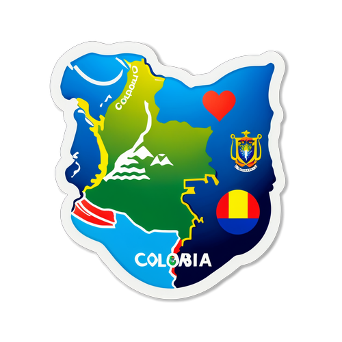 Mapa de Colombia con logos de Nacional y América