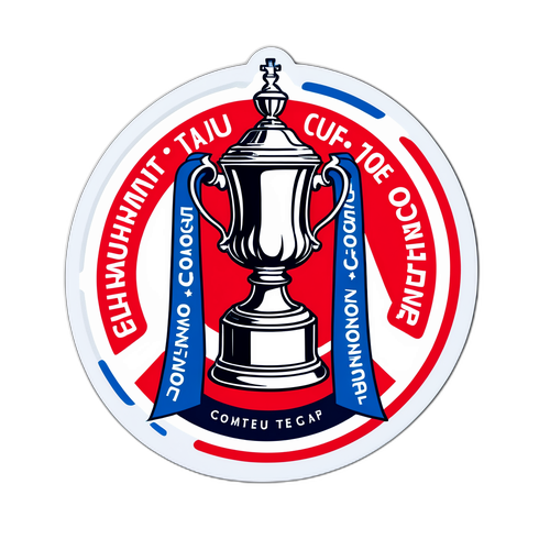 Nhãn dán kỷ niệm FA Cup với biểu tượng cúp