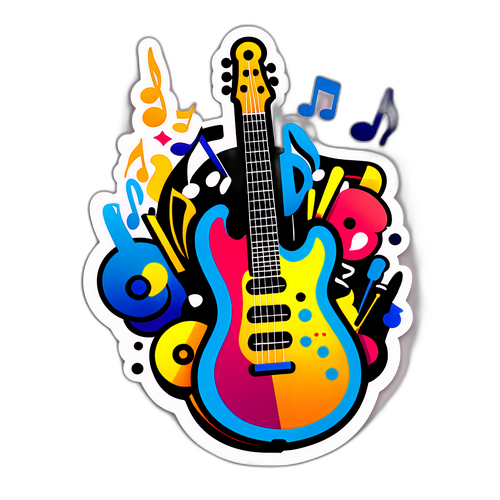 Müzik Maestro Sticker Tasarımı