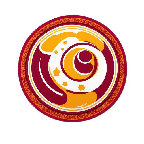 Galatasaray Sticker med Fotbollsmönster