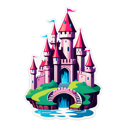 Fairytale Castle with Turrets Sticker