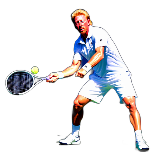 Tennis-Szene mit Boris Becker