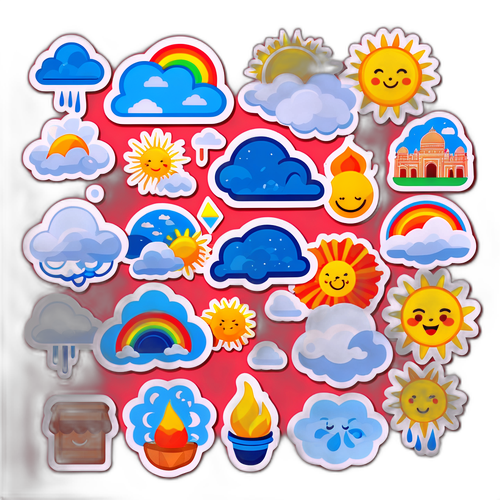 दिल्ली के मौसम से प्रभावित दैनिक जीवन का मजेदार स्टिकर