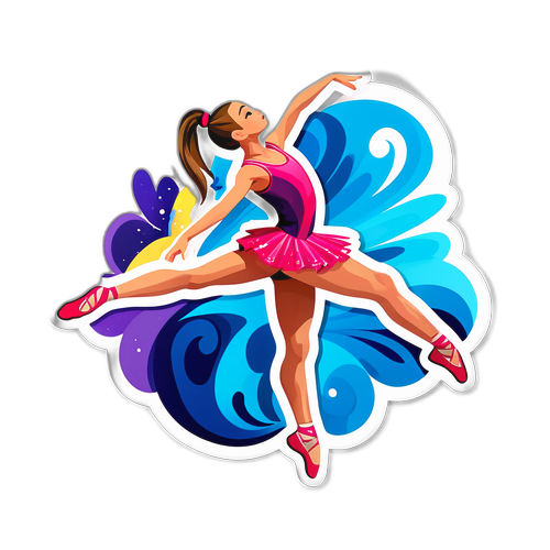 Динамическая наклейка с Диной Авериной в танце