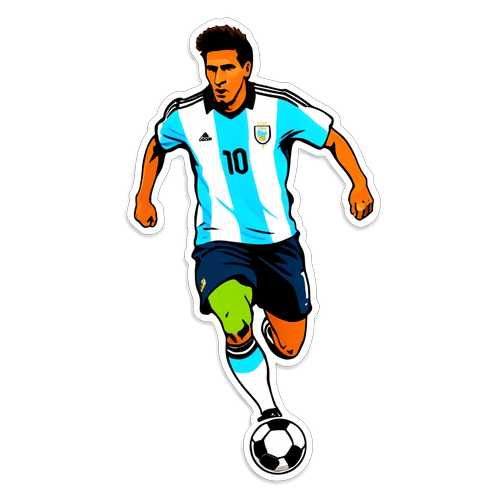 Diseño de un jugador de fútbol argentino en un partido sudamericano