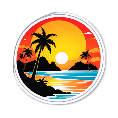 Sticker Ilustrat cu Coasta Eritreei