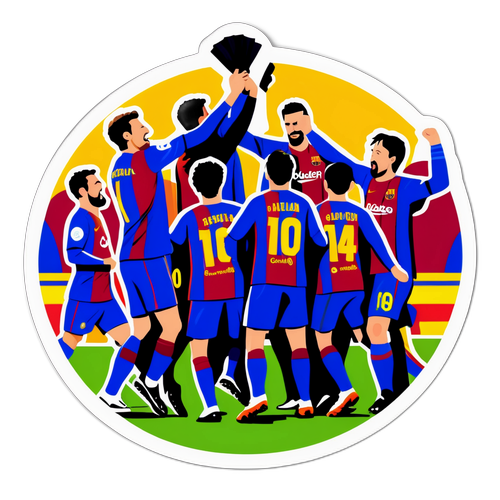 바르셀로나 선수들의 축하