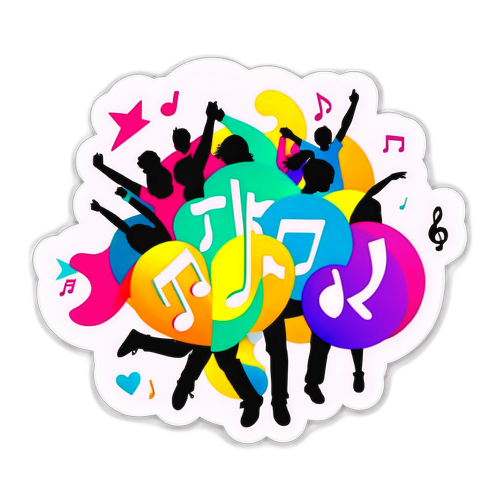 Värikäs ja moderni TikTok-logostickeri