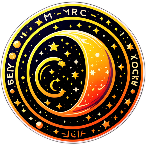 Дизайн стикера, посвящённого ретроградному Меркурию 2025 года