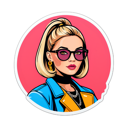 Trendig klistermärke av Linn Gestblom som modern influencer