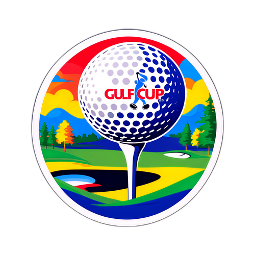 Bola Golf dalam Aksi dengan Logo Ryder Cup 2025