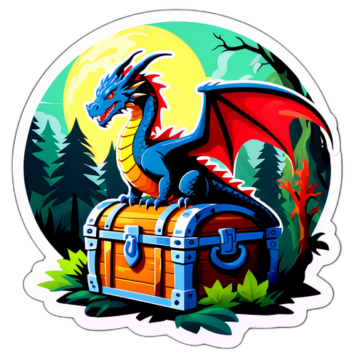 Smok na Skarbczyku w Magicznym Lesie