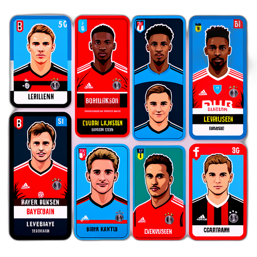 바이엘 레버쿠젠 스타 선수 카드 스티커