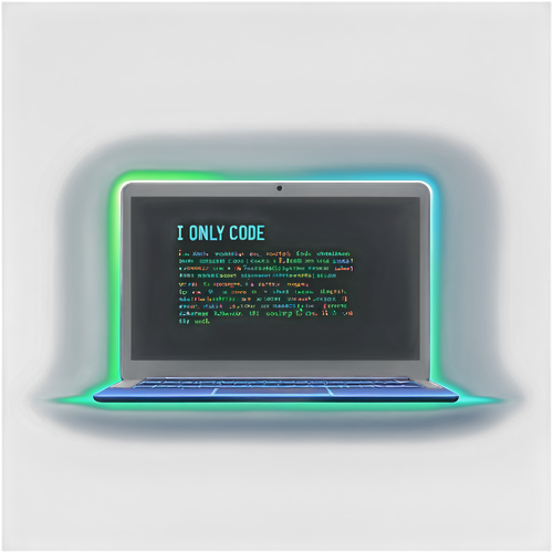 Stylish Dark-Themed Coding Laptop Sticker