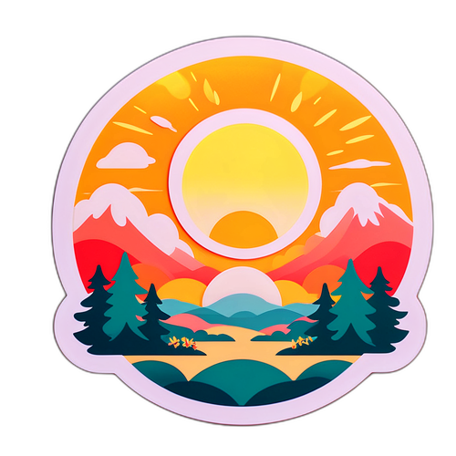 朝のエネルギーを感じるステッカー