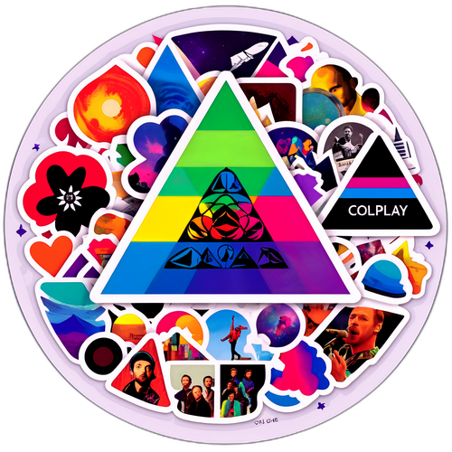 Sticker cu coperta albumelor Coldplay