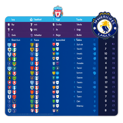 Stwórz naklejkę z tabelą Premier League