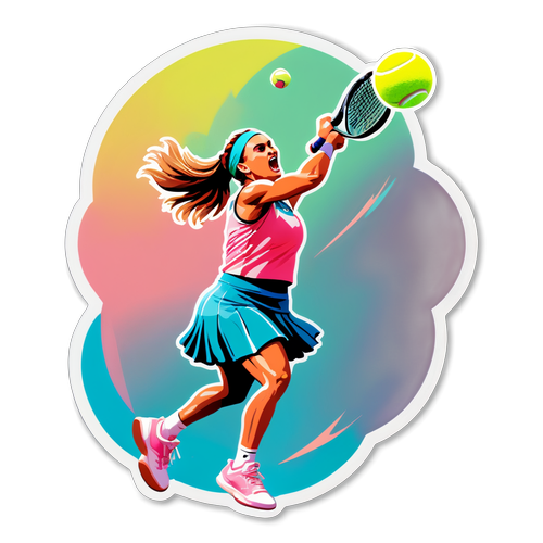 Pastel na Sticker ni Aryna Sabalenka na Nanghihimok sa Paglingkis
