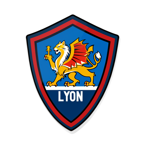 Escudo de Lyon con fondo musical y guitarra