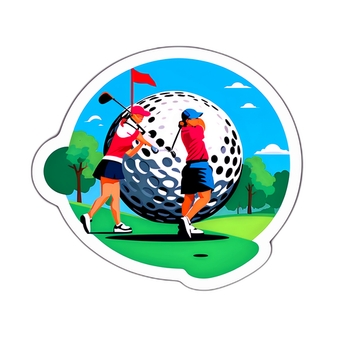 Golfboll träffar mål vid Tour Championship