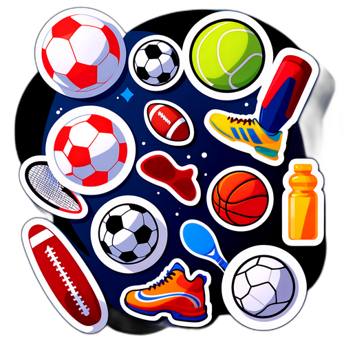 Manga Sport Udstyr Sticker