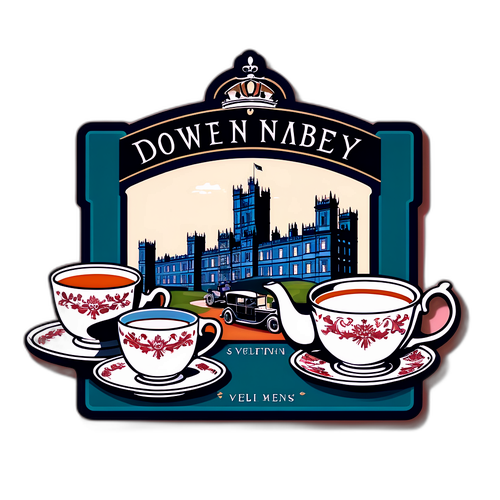 Nostalgisk klistremerke inspirert av Downton Abbey