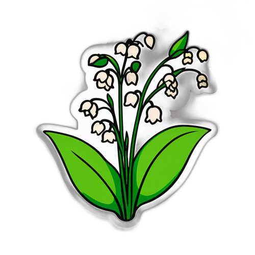 铃兰花贴纸